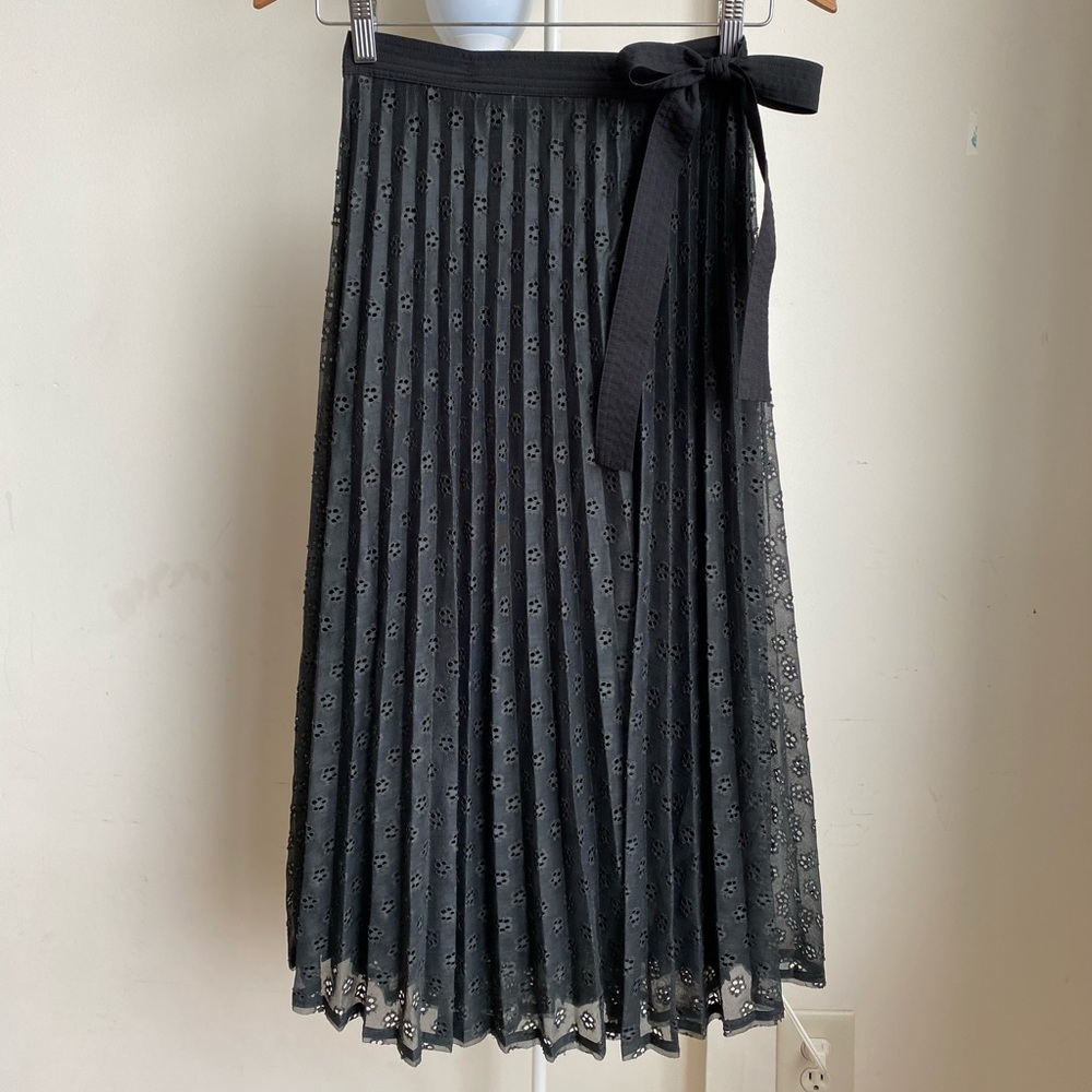 Sandro leave lace wrap skirt